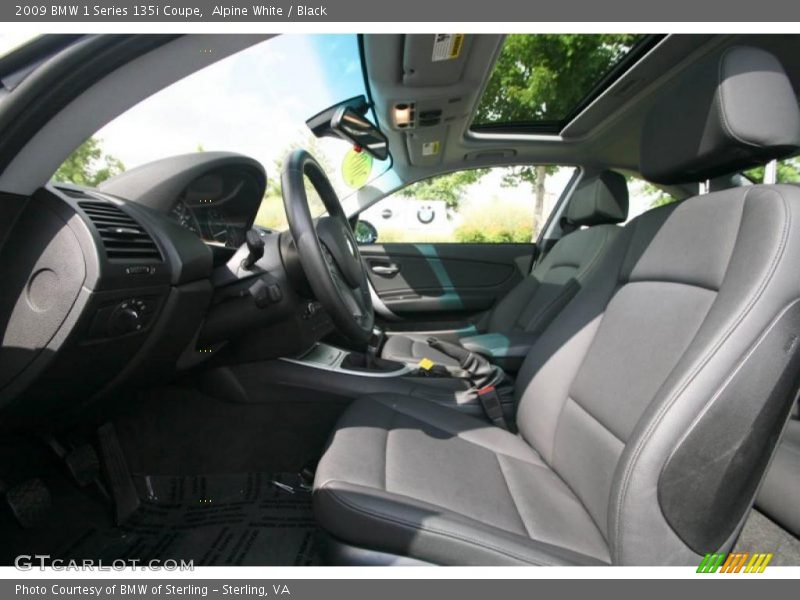Alpine White / Black 2009 BMW 1 Series 135i Coupe