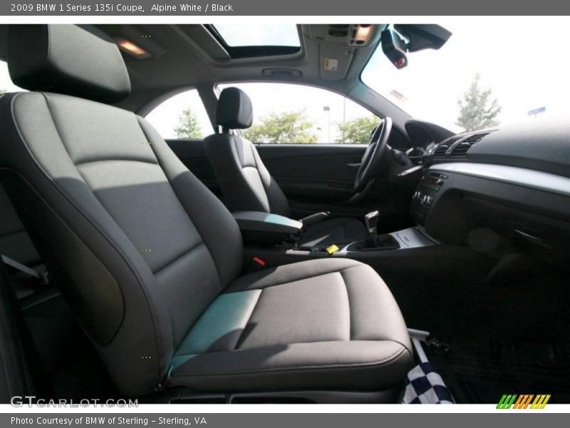 Alpine White / Black 2009 BMW 1 Series 135i Coupe