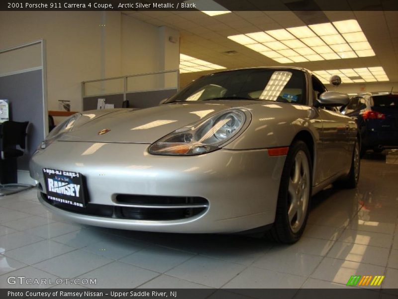 Arctic Silver Metallic / Black 2001 Porsche 911 Carrera 4 Coupe