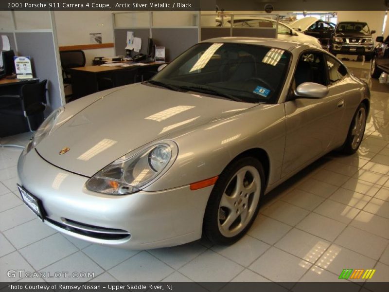 Arctic Silver Metallic / Black 2001 Porsche 911 Carrera 4 Coupe