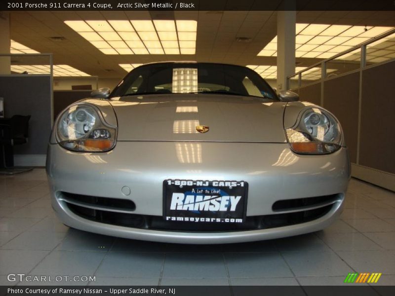 Arctic Silver Metallic / Black 2001 Porsche 911 Carrera 4 Coupe