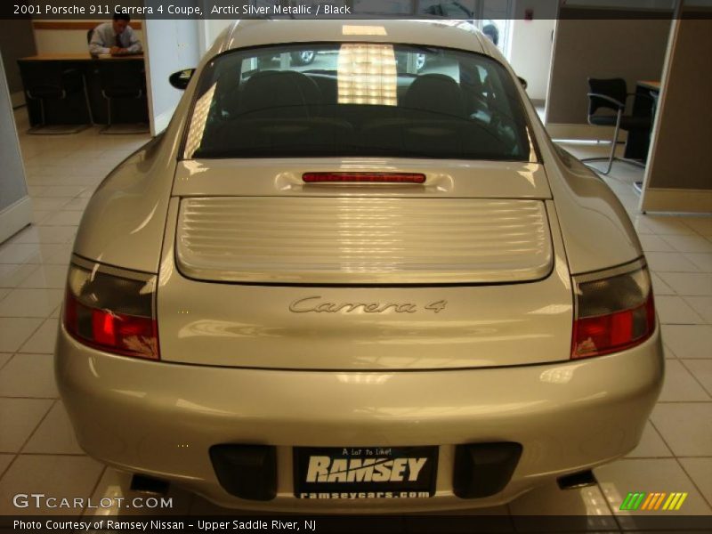 Arctic Silver Metallic / Black 2001 Porsche 911 Carrera 4 Coupe