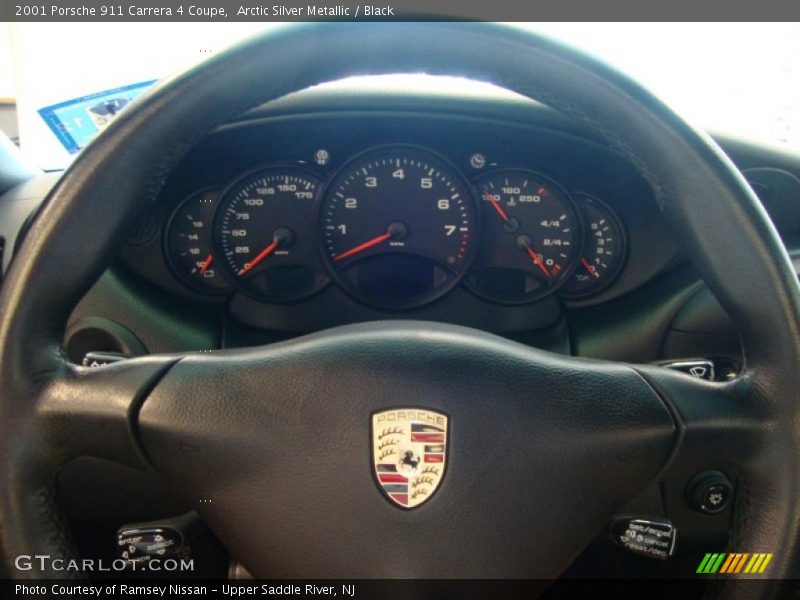 Arctic Silver Metallic / Black 2001 Porsche 911 Carrera 4 Coupe