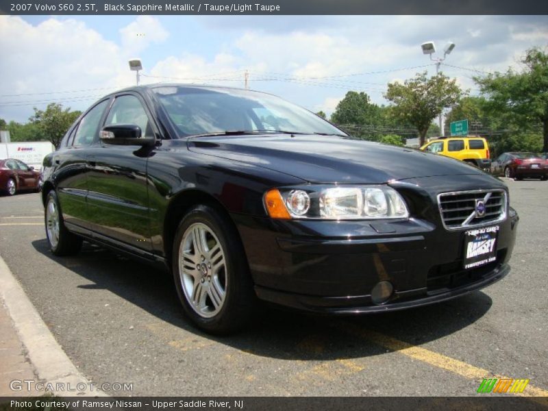 Black Sapphire Metallic / Taupe/Light Taupe 2007 Volvo S60 2.5T
