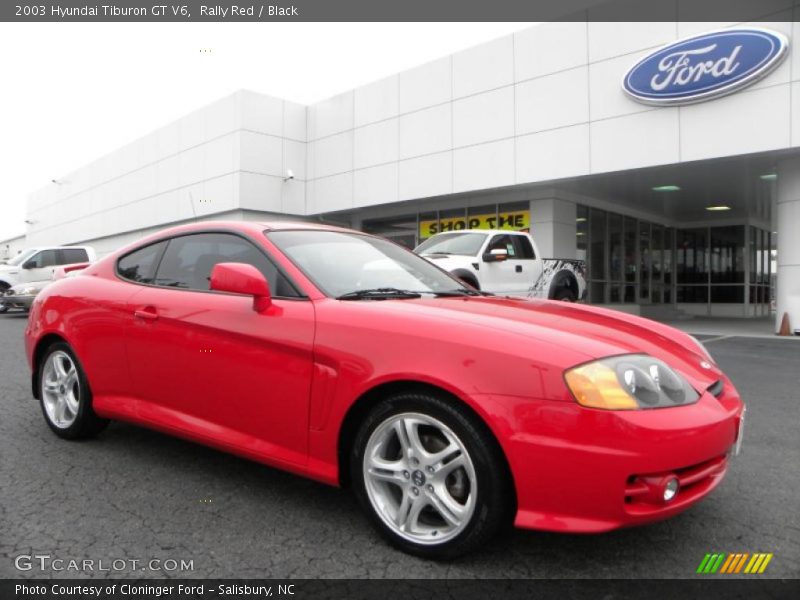 Rally Red / Black 2003 Hyundai Tiburon GT V6