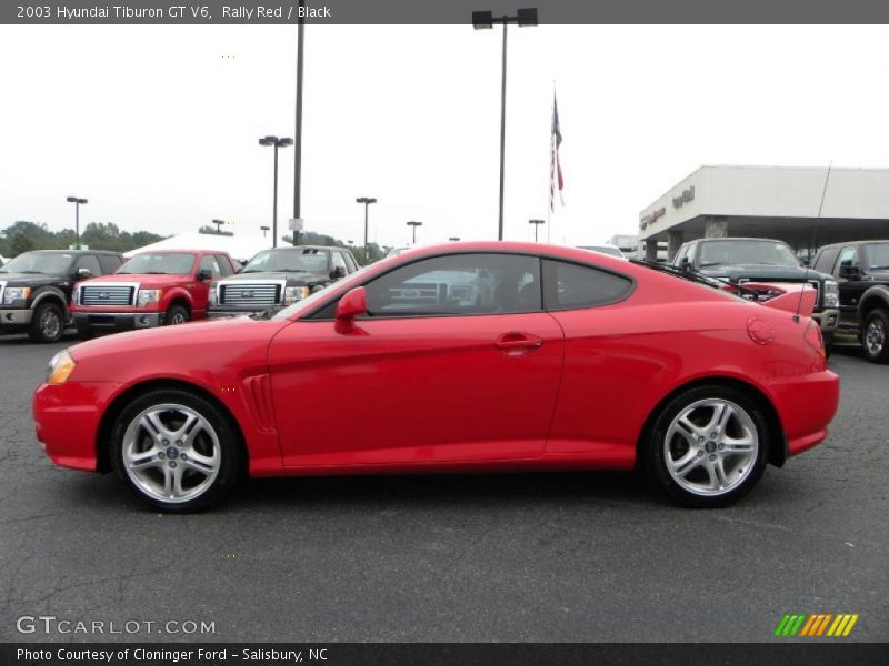 Rally Red / Black 2003 Hyundai Tiburon GT V6