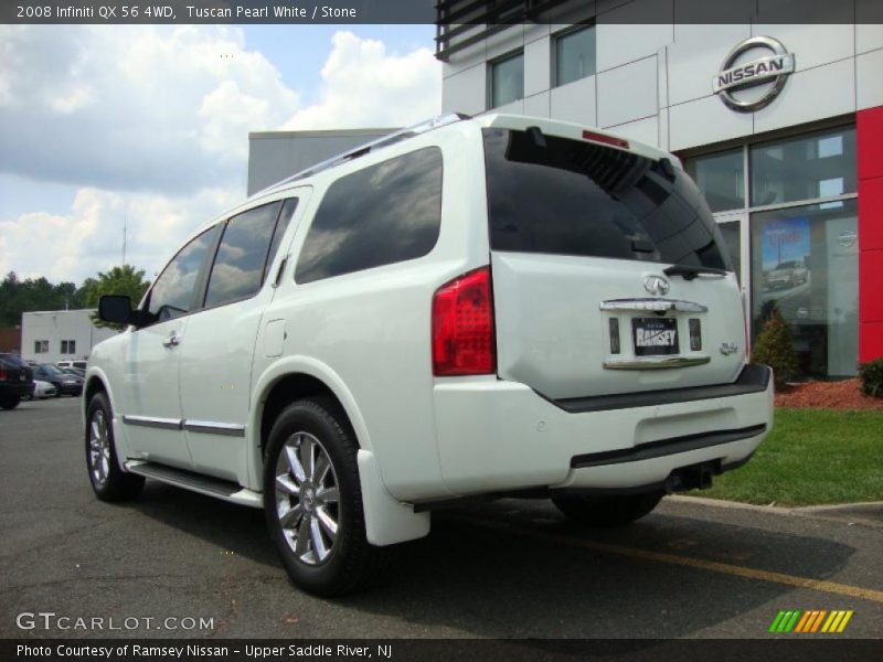 Tuscan Pearl White / Stone 2008 Infiniti QX 56 4WD