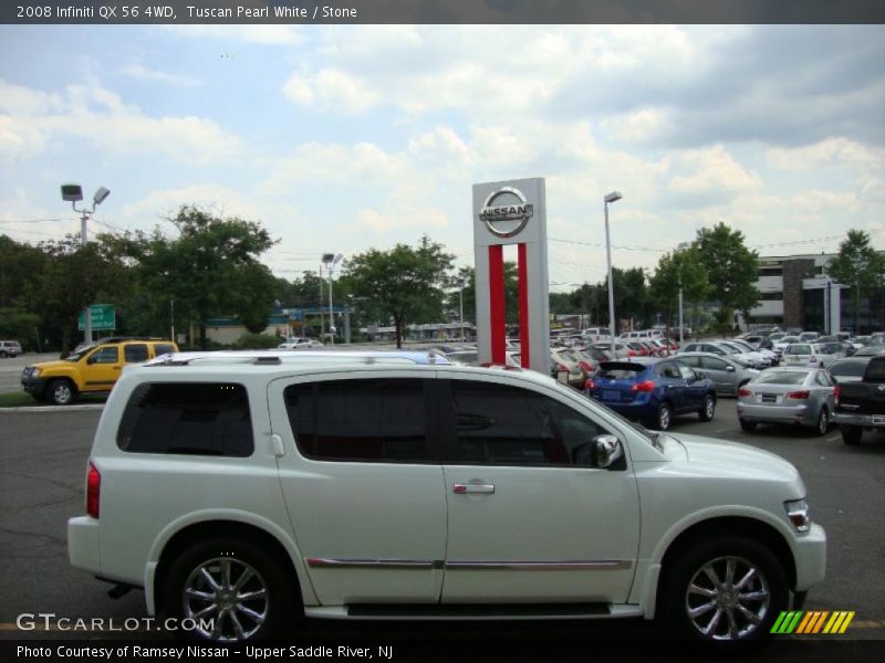 Tuscan Pearl White / Stone 2008 Infiniti QX 56 4WD