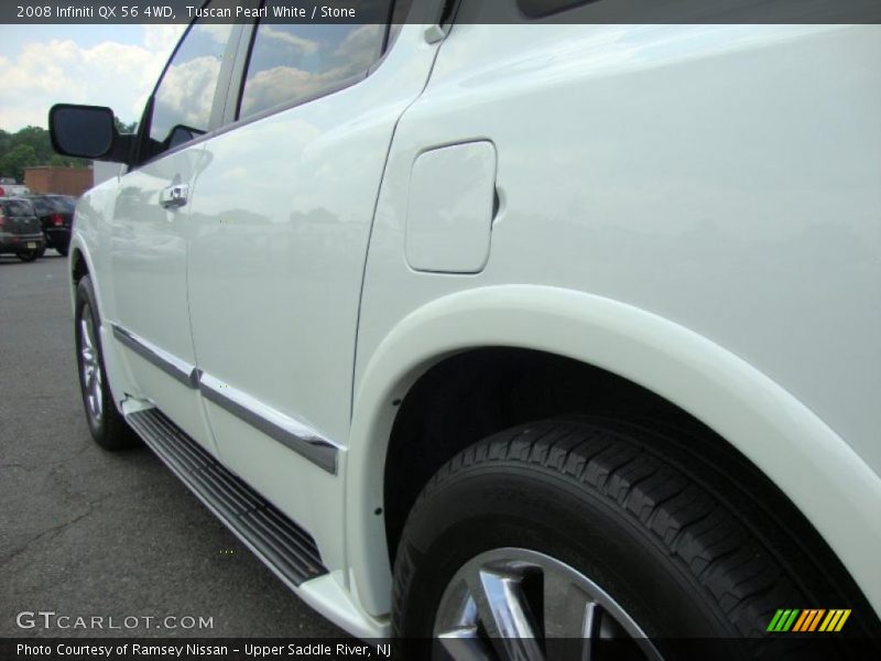 Tuscan Pearl White / Stone 2008 Infiniti QX 56 4WD