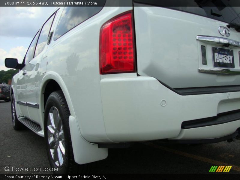 Tuscan Pearl White / Stone 2008 Infiniti QX 56 4WD