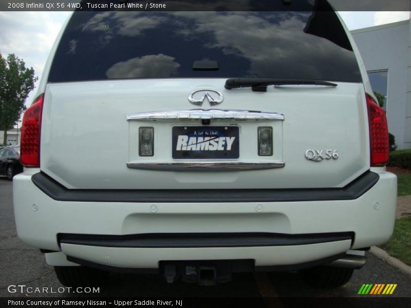 Tuscan Pearl White / Stone 2008 Infiniti QX 56 4WD