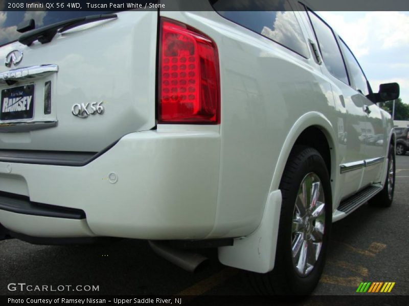 Tuscan Pearl White / Stone 2008 Infiniti QX 56 4WD