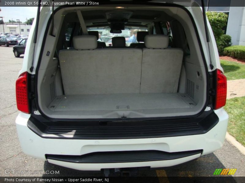 Tuscan Pearl White / Stone 2008 Infiniti QX 56 4WD