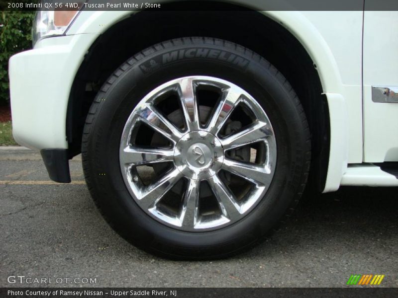 Tuscan Pearl White / Stone 2008 Infiniti QX 56 4WD