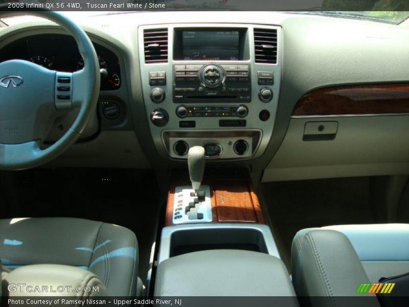 Tuscan Pearl White / Stone 2008 Infiniti QX 56 4WD
