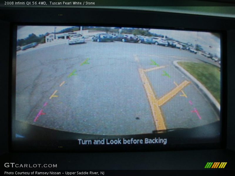 Tuscan Pearl White / Stone 2008 Infiniti QX 56 4WD