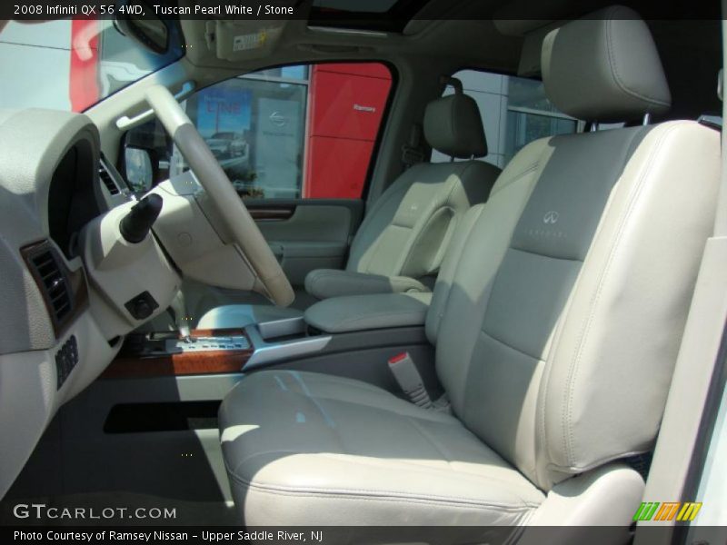 Tuscan Pearl White / Stone 2008 Infiniti QX 56 4WD