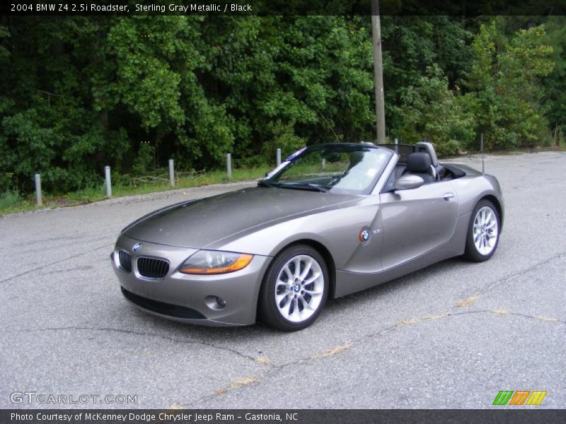 Sterling Gray Metallic / Black 2004 BMW Z4 2.5i Roadster