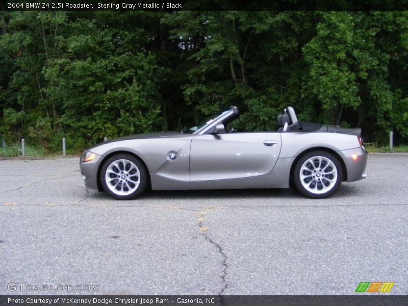 Sterling Gray Metallic / Black 2004 BMW Z4 2.5i Roadster