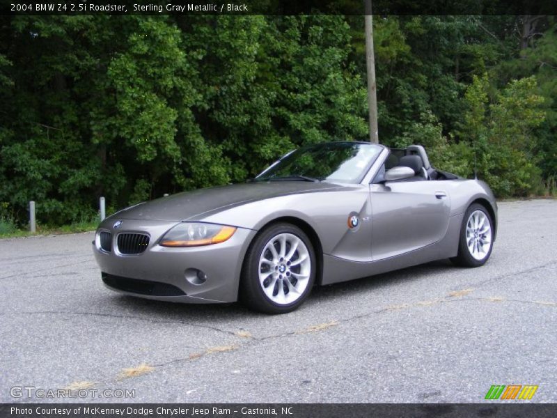 Sterling Gray Metallic / Black 2004 BMW Z4 2.5i Roadster