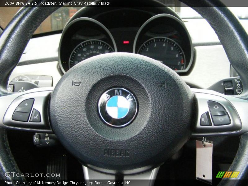Sterling Gray Metallic / Black 2004 BMW Z4 2.5i Roadster