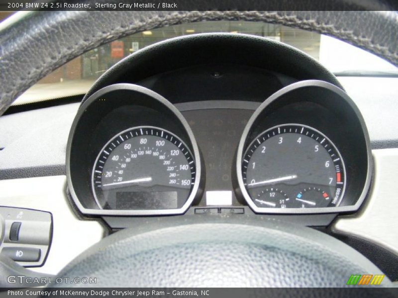 Sterling Gray Metallic / Black 2004 BMW Z4 2.5i Roadster