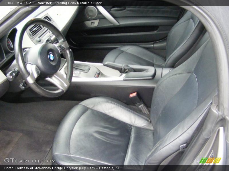Sterling Gray Metallic / Black 2004 BMW Z4 2.5i Roadster