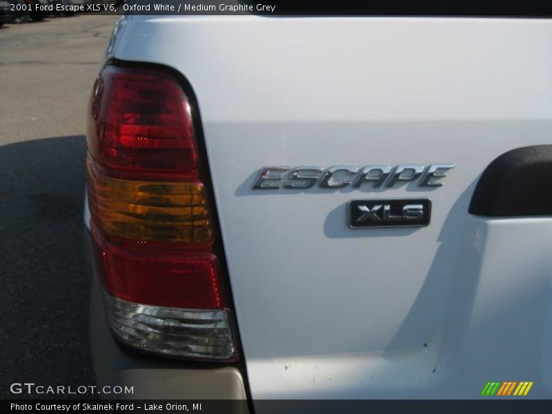 Oxford White / Medium Graphite Grey 2001 Ford Escape XLS V6