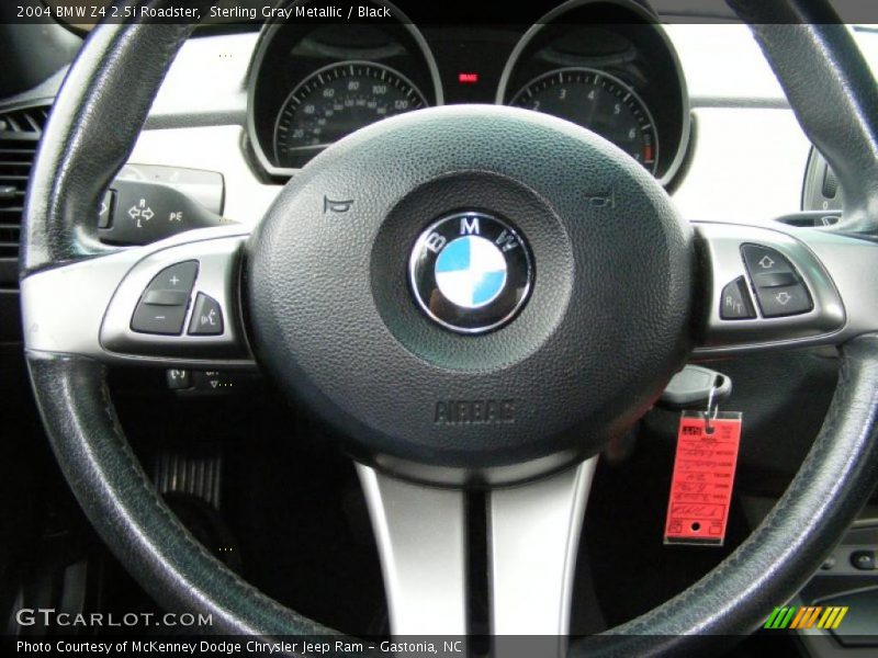 Sterling Gray Metallic / Black 2004 BMW Z4 2.5i Roadster