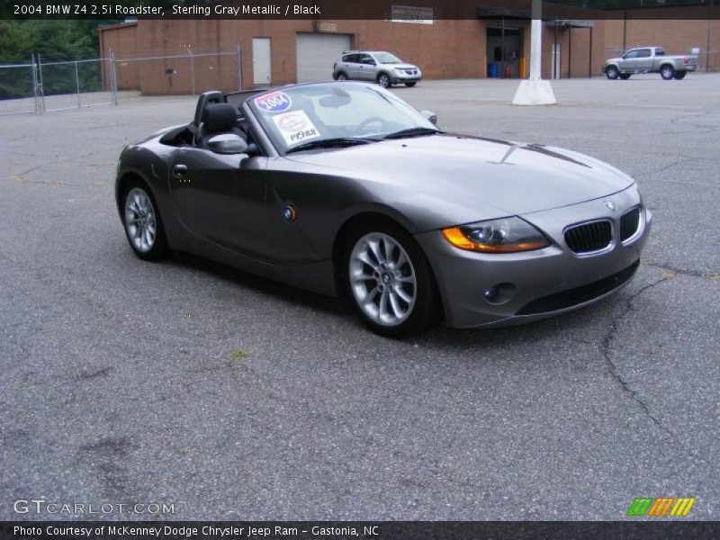 Sterling Gray Metallic / Black 2004 BMW Z4 2.5i Roadster