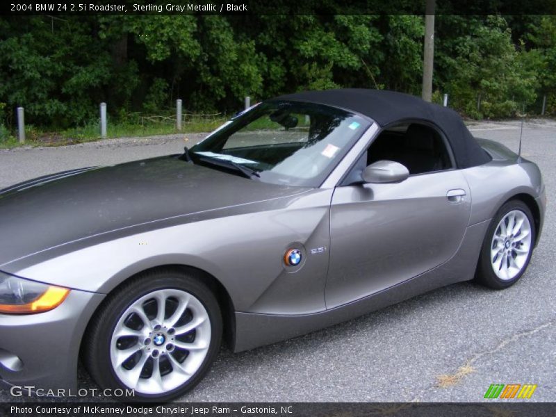 Sterling Gray Metallic / Black 2004 BMW Z4 2.5i Roadster