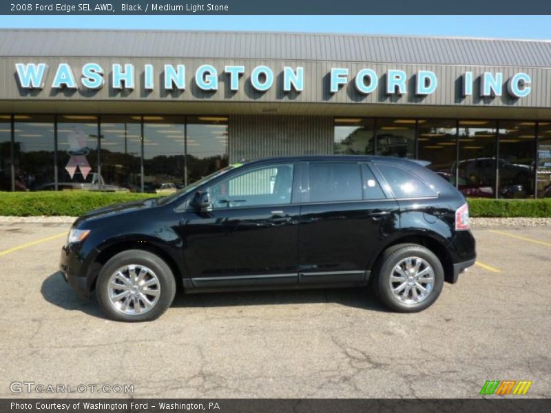 Black / Medium Light Stone 2008 Ford Edge SEL AWD