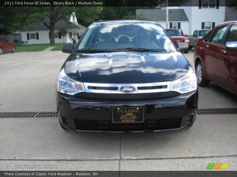 Ebony Black / Medium Stone 2011 Ford Focus SE Sedan