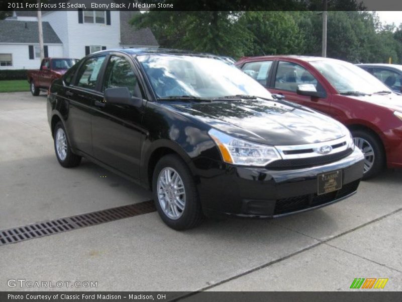 Ebony Black / Medium Stone 2011 Ford Focus SE Sedan