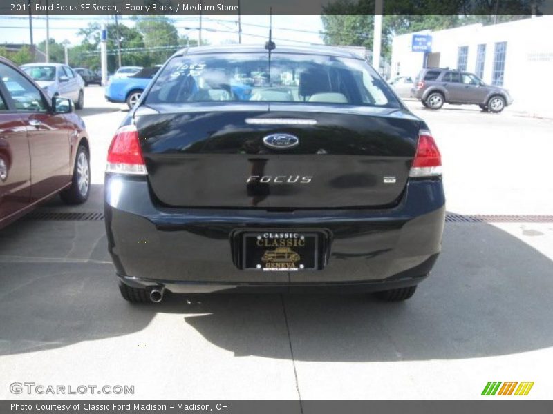 Ebony Black / Medium Stone 2011 Ford Focus SE Sedan