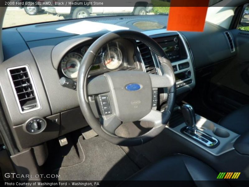 Black / Medium Light Stone 2008 Ford Edge SEL AWD