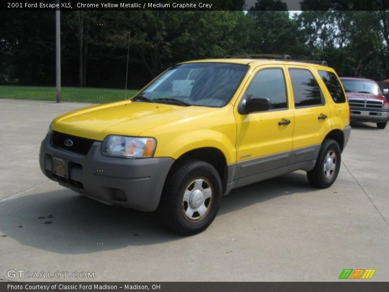 Chrome Yellow Metallic / Medium Graphite Grey 2001 Ford Escape XLS