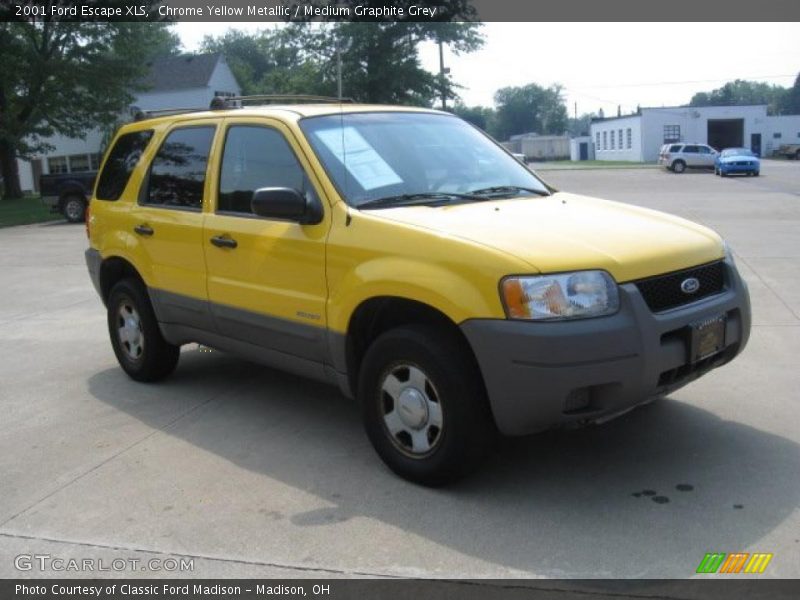 Chrome Yellow Metallic / Medium Graphite Grey 2001 Ford Escape XLS