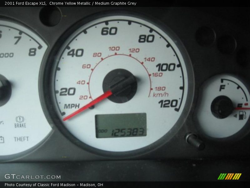 Chrome Yellow Metallic / Medium Graphite Grey 2001 Ford Escape XLS