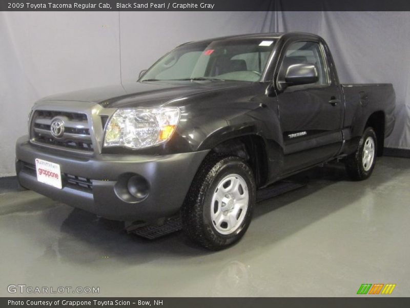 Black Sand Pearl / Graphite Gray 2009 Toyota Tacoma Regular Cab