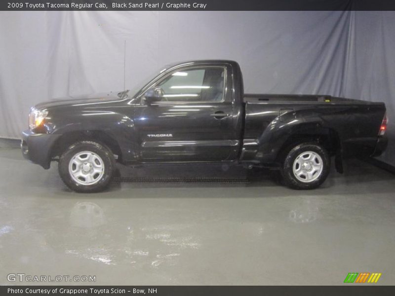 Black Sand Pearl / Graphite Gray 2009 Toyota Tacoma Regular Cab