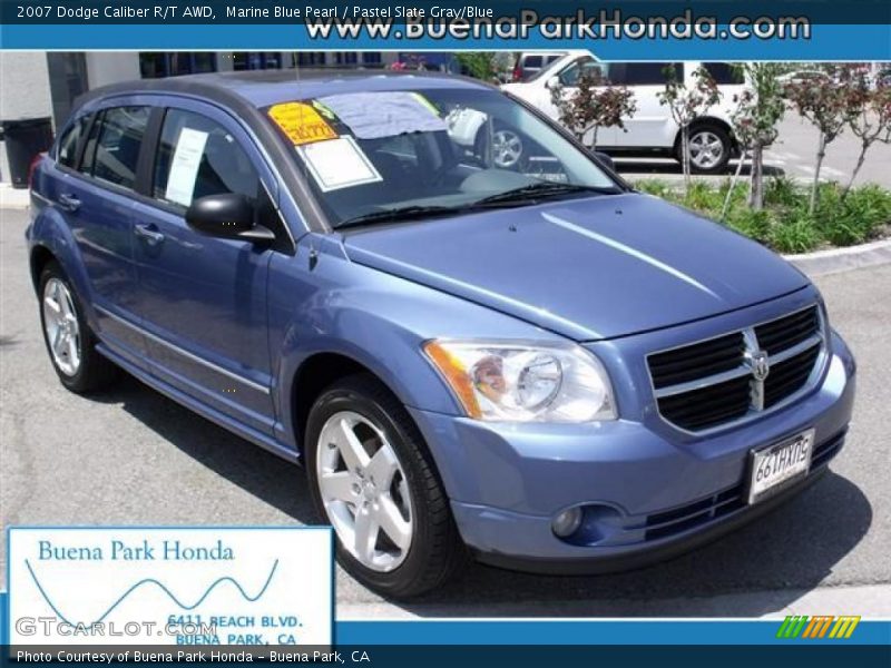 Marine Blue Pearl / Pastel Slate Gray/Blue 2007 Dodge Caliber R/T AWD