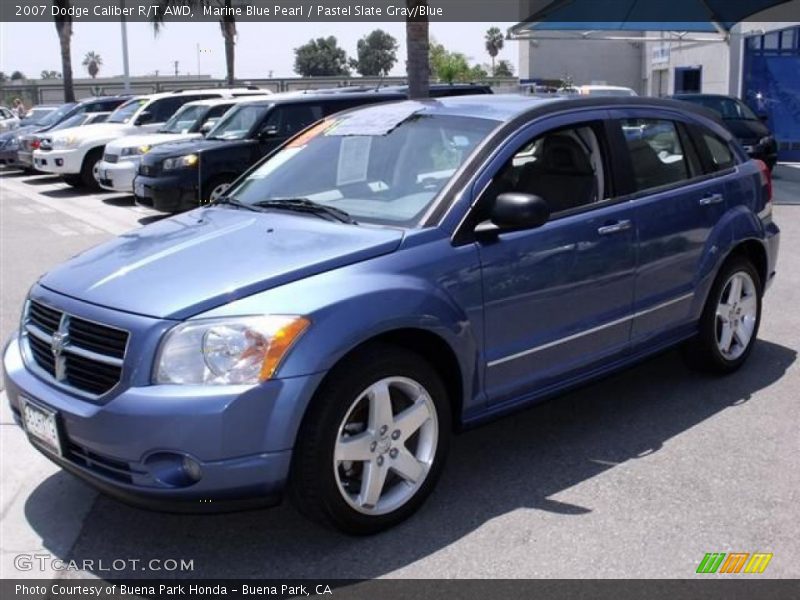 Marine Blue Pearl / Pastel Slate Gray/Blue 2007 Dodge Caliber R/T AWD