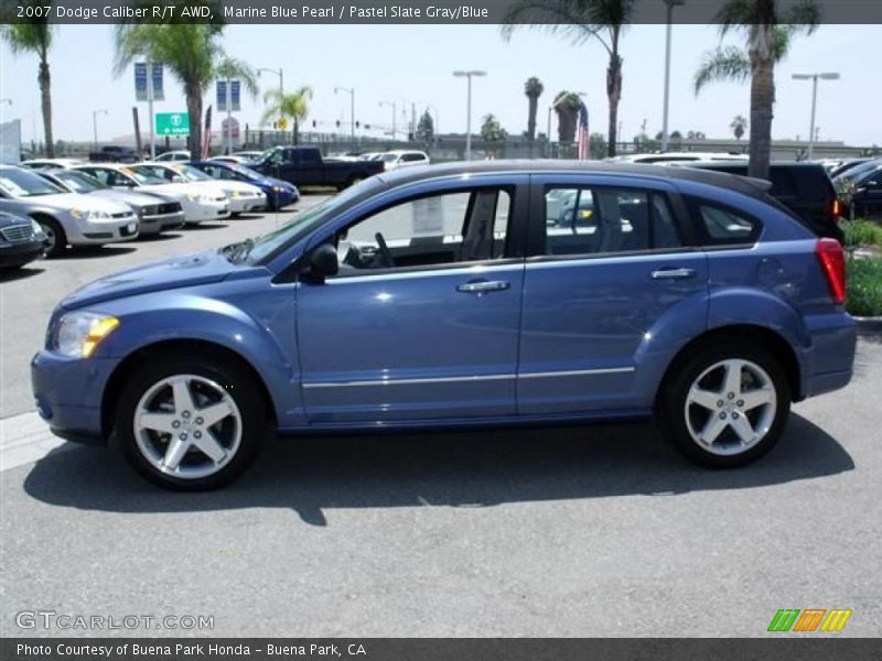 Marine Blue Pearl / Pastel Slate Gray/Blue 2007 Dodge Caliber R/T AWD