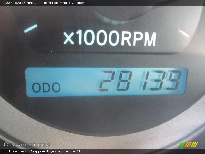 Blue Mirage Metallic / Taupe 2007 Toyota Sienna CE