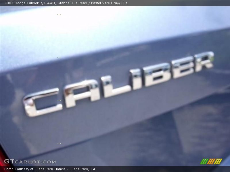 Marine Blue Pearl / Pastel Slate Gray/Blue 2007 Dodge Caliber R/T AWD