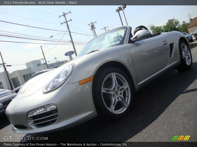 Arctic Silver Metallic / Black 2011 Porsche Boxster
