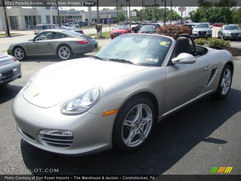 Arctic Silver Metallic / Black 2011 Porsche Boxster
