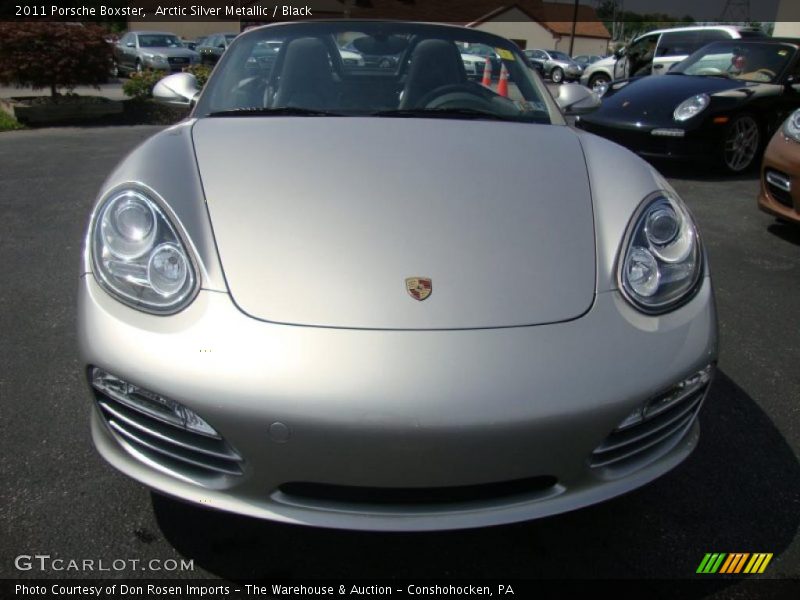 Arctic Silver Metallic / Black 2011 Porsche Boxster