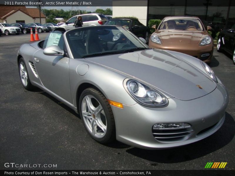 Arctic Silver Metallic / Black 2011 Porsche Boxster